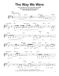 Let's see exactly how we stand, i said. The Way We Were Sheet Music Barbra Streisand Pro Vocal