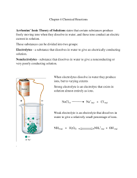 chapter 4 chemical reactions arrhenius