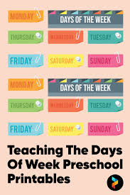 We provide you free weekly printable calendar service where you customize your calendar for any week of 2021, 2022 or any year. 7 Best Teaching The Days Of Week Preschool Printables Printablee Com