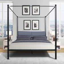 four poster bed frame black