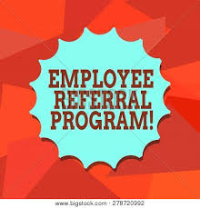 Word Writing Text Employee Referral Program Business