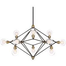 Possini Euro Ares 35 Wide Black And Brass 12 Light Pendant 400 Liked On Polyvore Featuring Home Lighting Pendant Lighting Ceiling Lamp Black Sphere Lamp
