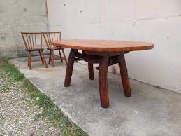 Vintage Brutalist Dining Table Chairs