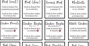 Slow Cooker To Instant Pot Conversion Chart Free Printable
