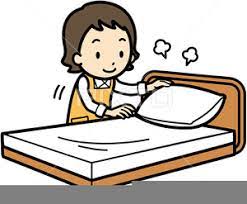 clipart pictures of making bed free