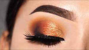 smokey orange eye makeup tutorial