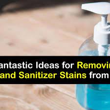 eliminate hand sanitizer stains on wood