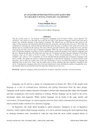 pdf an analysis of figurative languages used in coelhos s novel pdf an analysis of figurative languages used in coelhos s novel entitled ldquo alchemistrdquo