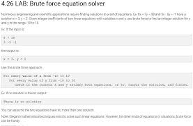 Brute Force Equation Solver Numerous