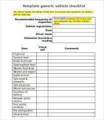 20 vehicle checklist templates in word
