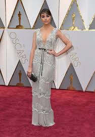 dark gown on the oscars red carpet