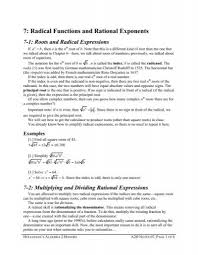 7 Radical Functions And Rational Exponents