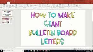 giant bulletin board letters