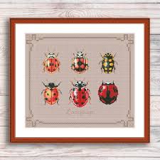 Mini Ladybugs Cross Stitch Pattern