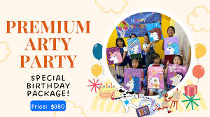 kids birthday party packages art