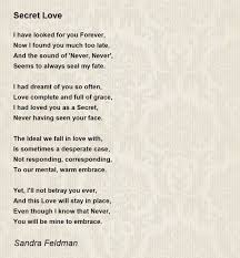 secret love poem by sandra feldman