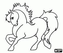 Simple horse coloring page free horse coloring page to print and color, for kids : Horses Coloring Pages Printable Games 2