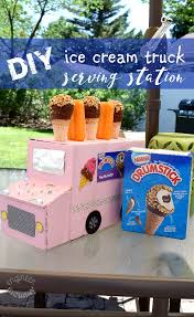 diy ice cream truck serving station