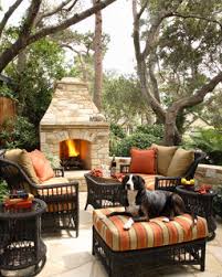 outdoor fireplace or fire pit patio
