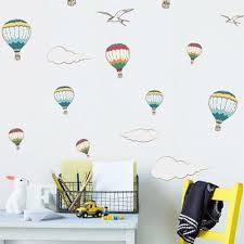 Clouds Hot Air Balloon Wall Stickers