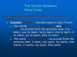 ppt the simple sentence recognizing a
