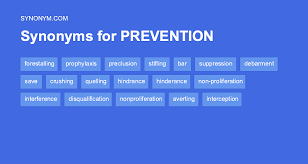 another word for prevention synonyms