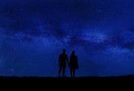 wallpaper couple pair starry sky