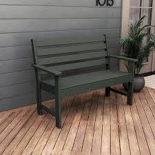 Polywood Grant Park Bench In Green Outdoor Furniture Size 48