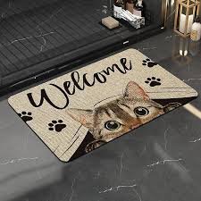 four cats doormat non slip door mat