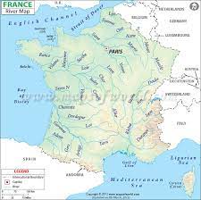 Wines of france showing the famous wines regions; France River Map