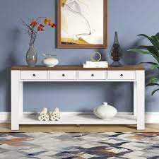 Pine Wood Console Table Sofa Table