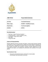 travel administrator job description