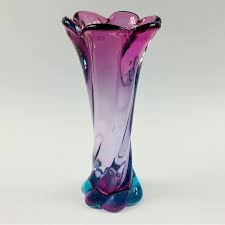 Vintage Murano Twisted Glass Vase 1960
