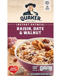 instant oatmeal raisins and e