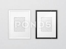 Pair Black And White Frames Hanging On