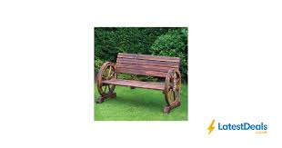 Burntwood Wagon Wheel 2 Seater Bench