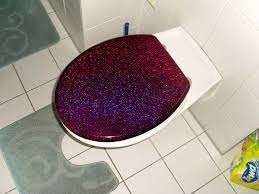 Purple Glitter Toilet Seat Glitter