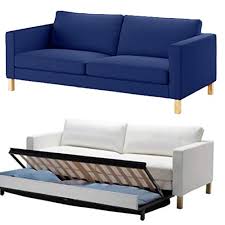 ikea karlstad sofa bed slipcover blue