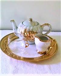 Gold Erware Teapot Creamer