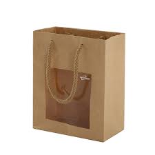 supply brown kraft paper gift bags with