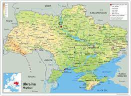 Ucraina mappa fisica – Carta plastificata [GA] A1 Size 59.4 x 84.1 cm Clear : Amazon.it: Cancelleria e prodotti per ufficio