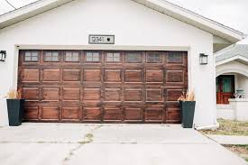Faux Wood Garage Door With Gel Stain