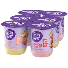 light fit nonfat yogurt peach and