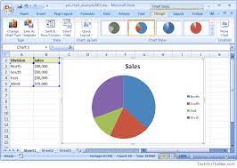 ms excel 2007 how to create a pie chart