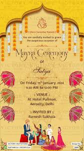 mayra ceremony digital invitation card