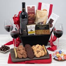 red wine dark chocolate gift basket