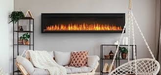 Wall Mount Electric Fireplace Black