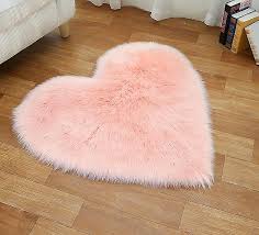 heart shaped rug faux fur plush gy