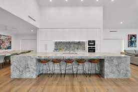 modern kitchen with vinyl floors
