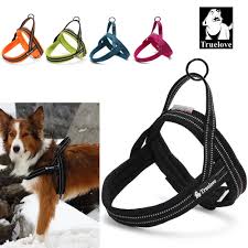 Truelove Soft Mesh Padded Nylon Dog Harness Vest Reflective Security Dog Collar Easy Put On Pet Harness 24 Discount 5 Color
